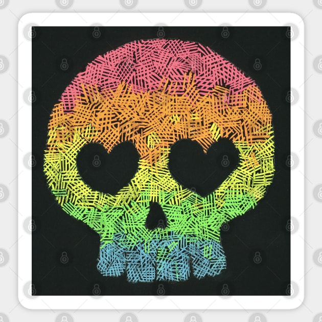 Kawaii Rainbow Skull Sticker by Phosfate